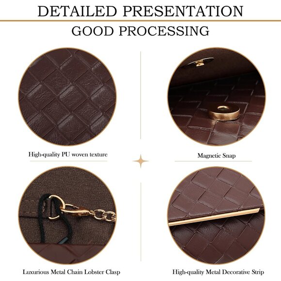 Lightweight Women's Clutch Handbag with Magnetic Closure for Special Occasions - Picture 4 of 7